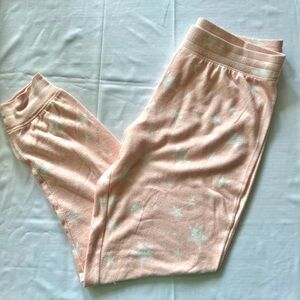 PJ Salvage Peach Pink Star Jogger style Cozy pajamas lounge pants Medium